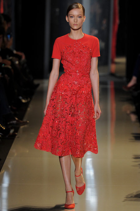 elie saab short dress Runway In Review
