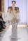 Zuhair Murad – Spring Couture 2013. White and gold dress with feather&nbsp;jacket