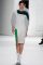 Lacoste Fall 2013 – white dress with green, grey and black&nbsp;blocking