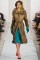 Oscar de la Renta fall 2013 – fur coat and blue&nbsp;skirt
