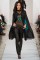 Oscar de la Renta fall 2013 – leather pants and&nbsp;cape