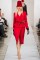 Oscar de la Renta fall 2013 – red dress with&nbsp;belt