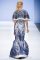 Tadashi Shoji  Fall 2013 blue and white lace&nbsp;dress
