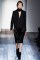 Victoria Beckham Fall 2013 – black dress with tuxedo collar and fur&nbsp;skirt