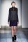 Victoria Beckham Fall 2013 – brown, purple, and blue&nbsp;dress