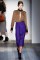 Victoria Beckham Fall 2013 – brown top and purple&nbsp;skirt