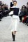 Céline Fall 2013 – White top and skirt with blue&nbsp;shawl