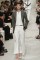 CHANEL resort 2014 Singapore – White pants and top & grey&nbsp;jacket