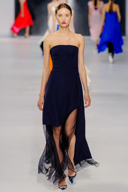 dior blue dress 1950s Christian Dior Couture Blue & Black Silk & Velvet New Look Dress main image 1