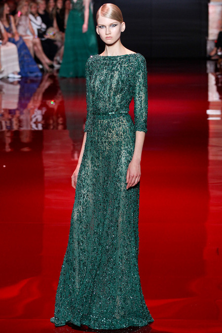 elie saab green dress More stunning gown finds available at The Peeled Closet! Send us a DM if interested  1. Scarf Detail Pleated Silk Gown It has a concealed rear hook and zip fastening. Elie Saab: Elie Saab Presents