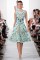 Oscar de la Renta Spring 2014 – Blue dress ffloral&nbsp;embroidery