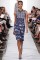 Oscar de la Renta Spring 2014 – Print black white and blue&nbsp;dress